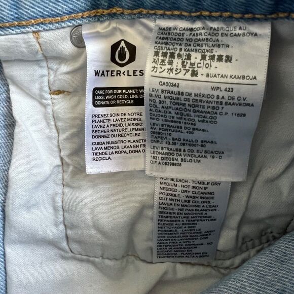 LEVI'S 501 Original Cut-Off Shorts Light Wash Size 27 Button Fly High Rise - Picture 5 of 14